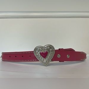 Girls Pink Heart Belt